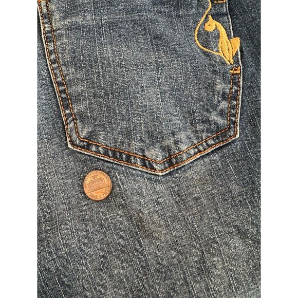 Baby Phat Blue Jean Bootcut Denim Y2K Style Embroidered Pants size 9 - Picture 7 of 7